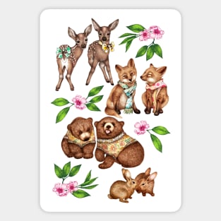 Forest Friends in Spring Magnet